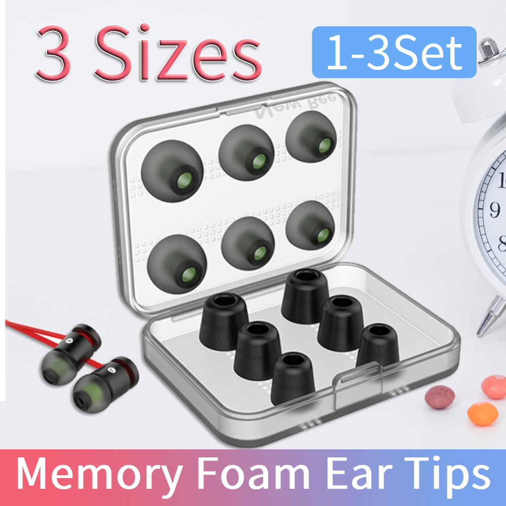 Earphone Foam Tip - 1-3 Zestawy Wkładki do Słuchawek z